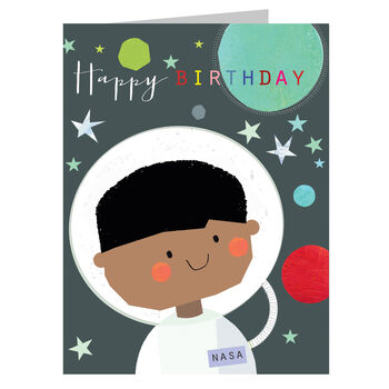 Mini Spaceman Happy Birthday Card, 3 of 5