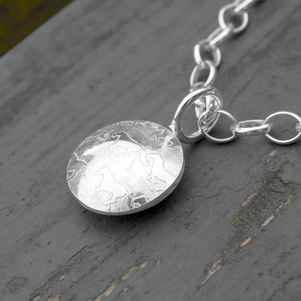 Silver Galloping Horse Bead Charm Bracelet By Fresh Fleeces