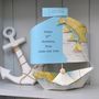 Personalised Nautical Chart Paper Boat Card, thumbnail 7 of 12