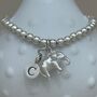 Personalised Solid Silver Elephant Charm Bracelet, thumbnail 2 of 5
