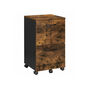 Industrial Brown Mobile Filing Cabinet With Two Drawers, thumbnail 4 of 6