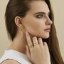 Peridot Heart Drop Hoop Earrings, thumbnail 3 of 6