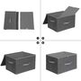 Three Grey Foldable Storage Boxes Basket Bins, thumbnail 7 of 8