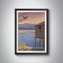 Go Birdwatching Travel Poster Art Print, thumbnail 1 of 8