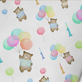 Kids Wrapping Paper Roll Or Folded Bear And Balloon, 2 of 2