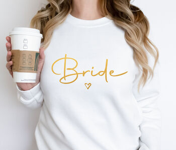 Personalised Bride Sweatshirt, Name On Back, 7 of 7