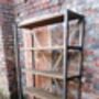 Industrial Reclaimed Steel Wood Bookcase Shelf Unit 457, thumbnail 4 of 6