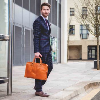 Personalised Leather Laptop Briefcase Satchel ‘Loxley', 3 of 10