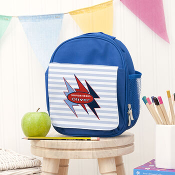 Personalised Superhero Blue Lunch Bag, 3 of 10