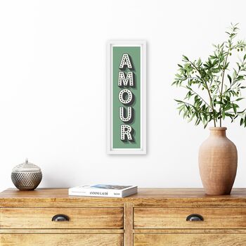 Framed Amour French Love Sign, 6 of 12