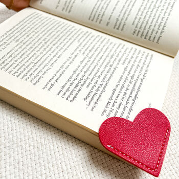 Heart Shaped Vegan Leather Bookmark, 3 of 5