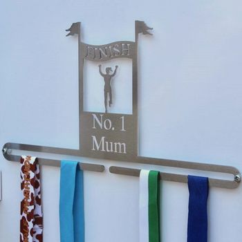 Personalised Female Finisher Medal Display Hanger, 2 of 6