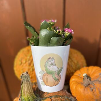 Personalised Frog Pumpkin Plant Pot, 2 of 3