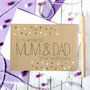 Personalised Parents Wedding Thank You Card, Gold Dots, thumbnail 2 of 7