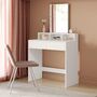 Dressing Table With Large Mirror Modern Style White, thumbnail 1 of 12