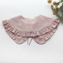 Dusty Pink Cotton Detachable Collar With Frill, thumbnail 4 of 5