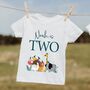 Personalised I Am One Today Birthday Safari Animal Kids White T Shirt / Babygrow, thumbnail 2 of 3
