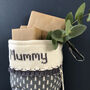 Personalised Grey Christmas Stocking With Knitted Cuff, thumbnail 2 of 6