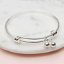 Personalised Sterling Silver Baby Bell Bangle, thumbnail 3 of 5