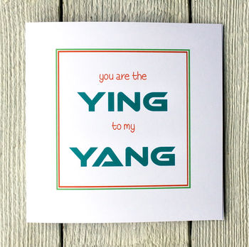 Personalised Ying Yang Greetings Card, 2 of 2
