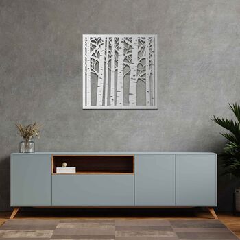 Wooden Woodland Forest Scene Wall Art Gift For Home Decor, 6 of 9