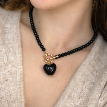 Black Heart Bead Bracelet, 3 of 3