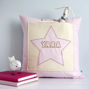 Personalised Star Pocket Cushion Gift For Girls, 2 of 11