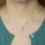 0.85ct Australian Opal Doublet Necklace In Sterling Silver, thumbnail 3 of 3