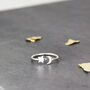 Sterling Silver Moon And Star Open Ring, thumbnail 3 of 8