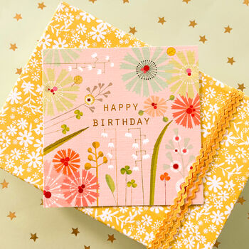 Gold Foiled Champagne Birthday Card, 5 of 5