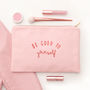 'Be Good To Yourself' Blush Pink Pouch, thumbnail 1 of 7