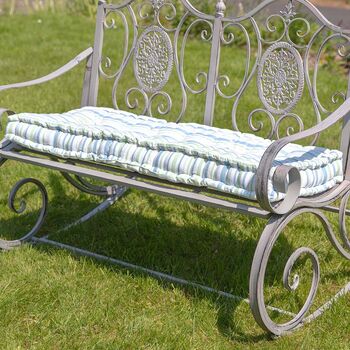 Tenby Coastal Striped Garden Bench Cushion, 3 of 8