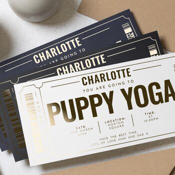 Personalised Puppy Yoga Gift Voucher, 2 of 9