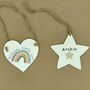 Personalised New Baby Gift Hanging Wooden Star, thumbnail 3 of 4