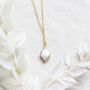 Gold Plated Rhombus Pearl Pendant Necklace, thumbnail 5 of 12
