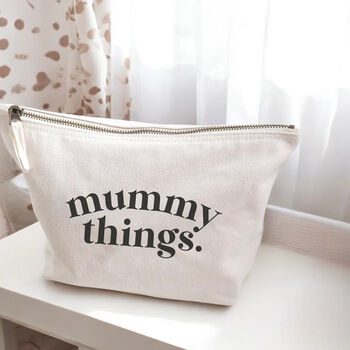 Mum Things / Mummy Things / Momma Things Canvas Pouch, 5 of 7