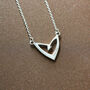 Sterling Silver Dragon Tail Heart Necklace, thumbnail 4 of 4