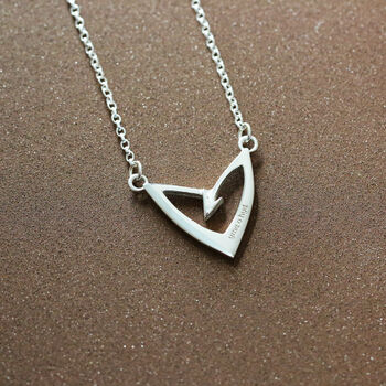 Sterling Silver Dragon Tail Heart Necklace, 4 of 4