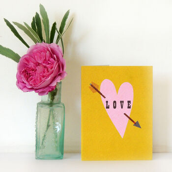 Love And Arrow Mini Greetings Card, 5 of 5