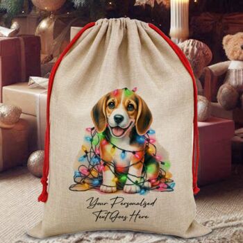 Personalised Beagle In Christmas Lights, 3 of 9