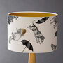 Raining Cats And Dogs Hand Gilded Lampshade, thumbnail 1 of 6