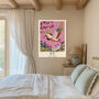Pink Crane Japanese Art Print, thumbnail 3 of 5