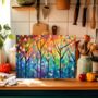 Forest Of Colour Textured Glass Chopping Board, thumbnail 4 of 8