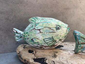 Hand Carved Driftwood Fish Ornament Sealife Gift Decor, 3 of 7