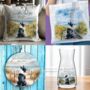 Personalised Boston Terrier Dog Beach Walk Collection, thumbnail 1 of 8