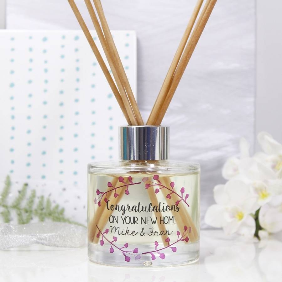 personalised new home reed diffuser gift set by olivia ltd