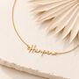 Personalised Name Necklace, Flowing Script In Gold Or Sterling Silver, thumbnail 4 of 11