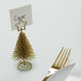 Gold Metal Christmas Tree Shaped Place Card Hold, thumbnail 1 of 2
