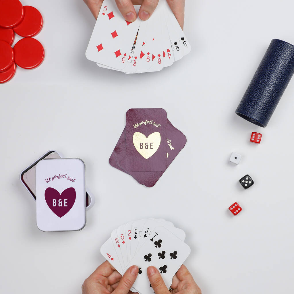 Personalised Foiled Couples Playing Cards By Proper Goose