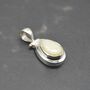 White Opal Pendant: Sterling Silver Necklace, thumbnail 3 of 7